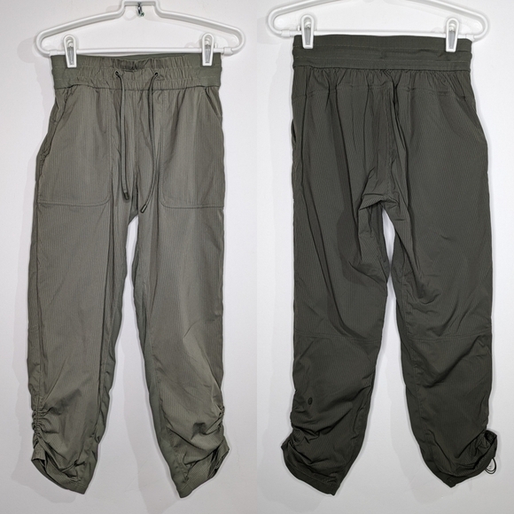 Lululemon Beyond The Studio crop leggings in Grey Sage 4 - Picture 1 of 11